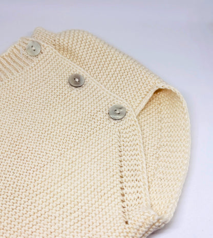 Gestrickte Windelhose Baumwolle Perlmut