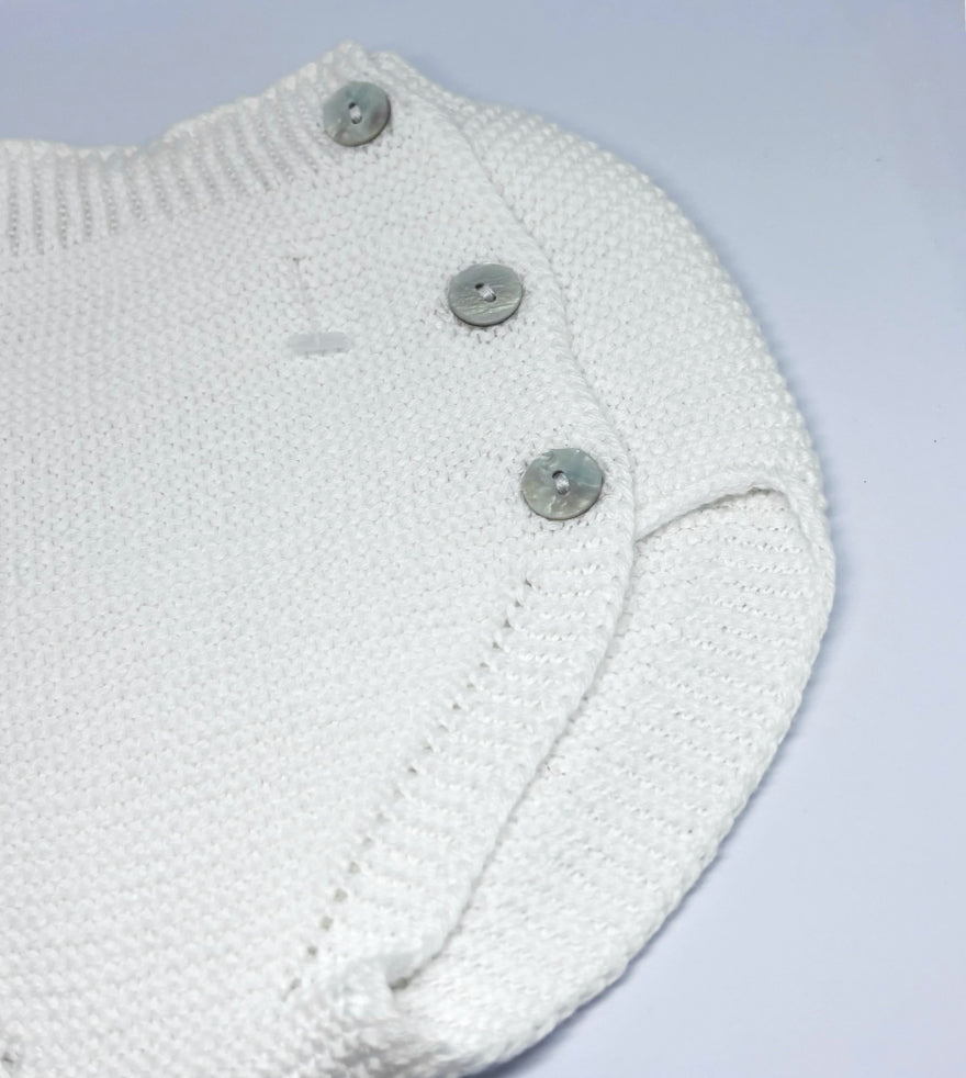 Gestrickte Windelhose Baumwolle Perlmut