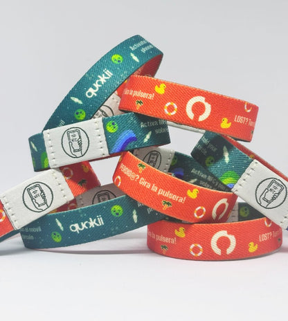 Pulseras de ayuda para encontrar niños y adultos - Orange